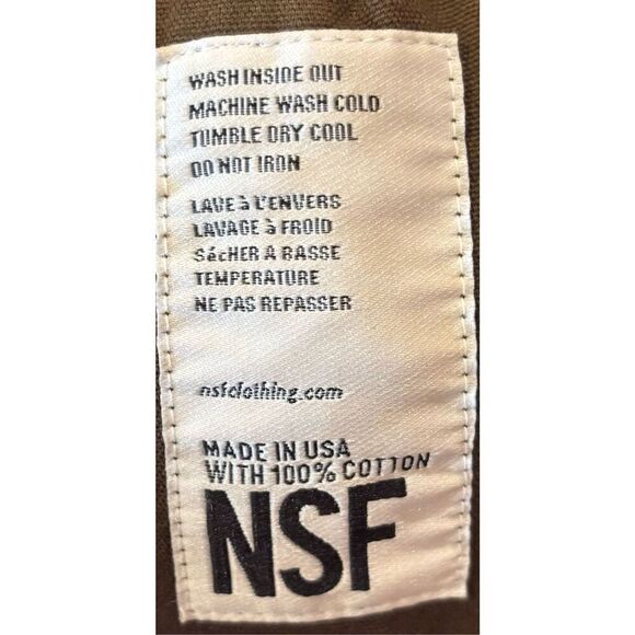 NSF BUSY OVERSIZED BOYFRIEND SHIRT - PIGMENT ARMY NWT Size Small - Picture 7 of 7